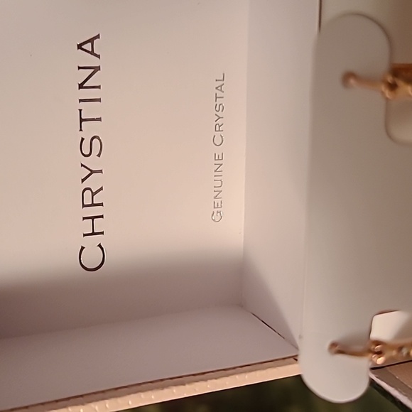 CHRYSTINA GENUINE CRYSTAL HOOP EARRINGS - Picture 7 of 13